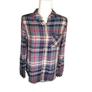 🦋 Abercrombie & Fitch Plaid Button Down Shirt Small